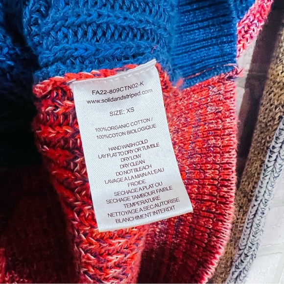 Solid & Striped The Riley Cardigan Sweater in Applewood Combo Size XS - Picture 10 of 10